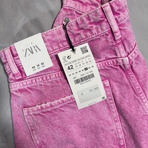 Zara Pink Denim Shorts